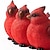 お買い得  彫刻-ノーザンカーディナルフラワーポットの置物、赤いカーディナルの置物、模造鳥、鳥の彫刻、鳥の模型、おもちゃ、小さなカーディナルのフィギュア、屋外装飾、ミニ樹脂製人工鳥