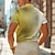 cheap Men&#039;s 3D Polo-Geometric Business Casual 3D Polo Shirt Formal Work Street Polyester Short Sleeve Turndown Polo Shirts Yellow Blue Summer Spring S M L Micro-elastic Lapel Polo