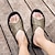Χαμηλού Κόστους Ανδρικά Σανδάλια-ανδρικά δερμάτινα σανδάλια παντόφλες ρετρό περπάτημα vintage καθημερινά άνετα παπούτσια παραλίας σκούρο κόκκινο μαύρο φθινόπωρο