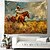 economico arazzo paesaggistico-Western Cow Man Desert Arazzo appeso Arte della parete Grande arazzo Decorazione murale Fotografia Sfondo Coperta Tenda Casa Camera da letto Soggiorno Decorazione