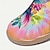 tanie Graficzne buty do druku-Damskie Adidasy Buty płaskie Wsuwane Drukuj buty Trampki wsuwane Codzienny Urlop Podróże Kwiaty Ptak 3D Płaski obcas Urlop Codzienny Wygoda Spacery Płótno Mokasyny Żółty Fioletowy