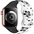 levne Řemínky na Apple Watch-Květina rytá Kompatibilní s Řemínek k hodinkám Apple Watch 38 mm 40 mm 41 mm 42 mm 44 mm 45 mm 49 mm Robustní Motýlí spona Silikon Náhradní pásek na hodinky pro iwatch Ultra 2 Series 9 8 7 SE 6 5 4 3