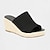 cheap Women&#039;s Sandals-Women&#039;s Sandals Slippers Espadrille Daily Wedge Knit Almond Black