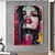 Χαμηλού Κόστους Πίνακες Ανθρώπων-ζωγραφική στο χέρι γυναίκα πρόσωπο πορτρέτο καμβάς ζωγραφική παλέτα μαχαίρι πρόσωπο ελαιογραφία impasto εικόνα τοίχου για σαλόνι χωρίς πλαίσιο