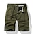 cheap Cargo Shorts-Men&#039;s Cargo Shorts Shorts Button Elastic Waist Multi Pocket Plain Wearable Short Outdoor Daily Going out Fashion Classic Black Army Green