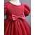 cheap Dresses-Toddler Girls&#039; Party Dress Graphic Short Sleeve Anniversary Christmas Cute Princess Polyester Summer Spring Fall 3-7 Years Wine