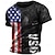 voordelige 3D-T-shirts voor heren-Grafisch Amerikaanse vlag 1776 Modieus Ontwerper Casual Voor heren 3D-afdrukken Shirt met korte mouwen T-shirt T-shirt T-shirt Dagelijks Feestdagen Vakantie T-shirt Zwart Donkerblauw Korte mouw