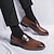 cheap Men&#039;s Slip-ons &amp; Loafers-Men&#039;s Loafers &amp; Slip-Ons Dress Shoes Penny Loafers Walking Vintage Business British Gentleman Daily PU Comfortable Black Blue Brown Spring