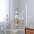 cheap Chandeliers-Chandelier Ceiling Lamp 3/5 Heads Warm White Light 45/65CM French Light Luxury All-Copper Ceramic Candle Retro Palace Cream Living Room Dining Room Bedroom 110--240V