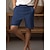 baratos shorts de linho-Homens Calção Shorts de linho Shorts de verão Shorts de praia Perna reta Tecido Respirável Macio Curto Casual Diário Feriado Moda Roupa de rua Branco Azul Marinha Sem Elasticidade