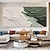 levne Krajinomalby-ručně vyráběná originální bílá plážová olejomalba na plátně boho nástěnná umělecká výzdoba tlustá textura abstraktní malba přímořské krajiny pro domácí dekoraci s nataženým rámem/bez vnitřní malby