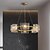 baratos Luzes da ilha-lustre lâmpada de teto pingente 6-luz luz branca quente 73cm latão vidro ondulação de água luz pós-moderna luxo restaurante quarto estudo sala de estar 110-240v