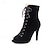 cheap Women&#039;s Heels-Women&#039;s Heels Sandals Boots Summer Boots Lace Up Boots Heel Boots Party Club Lace-up Stiletto Peep Toe Fashion Minimalism Faux Suede Zipper Almond Black