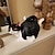 Недорогие Статуи-Держатель для салфеток в виде кошачьей попки — черно-белый дизайн в стиле смокинга — подходит для стандартных квадратных коробок для салфеток — изготовлен из смолы
