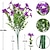 billige Kunstig blomst-10 grene udendørs kunstige blomster syv-stilket eukalyptus, lilla violer, realistisk blomsterbuket til dekorative centerpieces og blomsterarrangementer