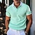 cheap Classic Polo-Men&#039;s Golf Shirt Knit Polo Business Casual Classic Short Sleeve Fashion Solid Color Button Summer Spring Regular Fit Green Golf Shirt