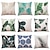 cheap Floral &amp; Plants Style-Green Plants Decorative Toss Pillows Cover 1PC Soft Square Cushion Case Pillowcase for Bedroom Livingroom Sofa Couch Chair