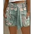 cheap Women&#039;s Shorts-Women&#039;s Shorts Linen Cotton Blend Floral Feather Black White Casual Daily Short Going out Weekend Summer