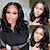 cheap Human Hair Lace Front Wigs-Human Hair 13x4 Lace Front Wig Middle Part Free Part Brazilian Hair Body Wave Black Natural Wig 150% Density with Baby Hair Natural Hairline Glueless Pre-Plucked For Women wigs for black women Long