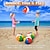abordables fiesta hawaiana de verano-1 pelota de playa – gran pelota de playa arcoíris inflable juguetes de piscina para suministros de fiesta, decoraciones para adultos, niños, cumpleaños, luau, verano, playa, juegos acuáticos, regalos de fiesta de pelota de playa