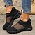 cheap Women&#039;s Sneakers-Women&#039;s Sneakers Dad Shoes Daily Flat Heel Round Toe Casual Faux Leather Mesh Loafer Black White