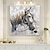 cheap Animal Paintings-Oil Painting Handmade Hand Painted Square Wall Art Abstract Horse Canvas Painting Home Decoration Decor Stretched Frame Ready to Hang