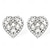 ieftine Cercei-Pentru femei Cercei cu herghelie Geometric Inimă Prețios Modă Simplu Diamante Artificiale cercei Bijuterii Argintiu / Auriu Pentru Nuntă Petrecere Zilnic 1 pereche