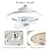 cheap LED Globe Bulbs-LED Swing Head Fan Light 360°Rotate E27 48W Mini Ceiling Fan Light Dimmable Lamp with Remote Control Suitable for Bedroom, Living Room and Study Room
