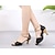 billige Latinsko-kvinders latinske sko indendørs prom sandal tilpasset hæl peep toe loafer voksen brun
