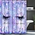 abordables Cortinas de ducha-Cortina de ducha parpadeante con ganchos para baño, cortina de ducha con diamantes brillantes de colores, juego de decoración de baño, poliéster, impermeable, paquete de 12 ganchos de plástico con