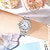 abordables Montres à Quartz-Nouvelle marque Seno montres pour femmes disque de diamant de zirconium montre à quartz lumière de luxe cent élégantes dames en acier montre-bracelet étanche