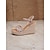 billige Sandaler til kvinder-Dame Hæle Sandaler Boheme Wedge-sandaler Komfort Sko Daglig Strand Farveblok Platform Rund Tå Boheme Ferie Mode PU Ankel Strop Mandel