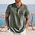 abordables Camisa hawaiana para hombre-Árbol de coco Palmera Hawaiano Complejo Hombre Henley Shirt Fiesta Exterior Casual Verano Primavera Otoño Escote Chino Manga Corta Verde Trébol S, M, L Poliéster Camisa