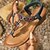 preiswerte Damensandalen-Damensandalen Flip-Flops Boho Böhmen Strand Keilsandalen T-Riemen Sandalen Strand Keil Böhmen Urlaub mikrobielles Gummiband blau schwarze Sandalen