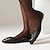 ieftine Pantofi Joși de Damă-Pentru femei Pantofi Flați Pantofi sexy Pantofi de confort Muncă Zilnic Toc Drept Vârf ascuțit Elegant Afacere Imitație Piele Loafer Negru Alb