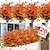 olcso Művirágok és vázák-20 csomagos művirág kültéri dekoráció - UV-álló műanyag bokrok és művirágok kültéri dekorációhoz