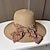 Χαμηλού Κόστους Καπέλα για Πάρτι-Καπέλα Καλύμματα Κεφαλής Ακρυλικό / Βαμβάκι Άχυρο Τύπου bucket Ψάθινο καπέλο Καπέλο ηλίου Causal Αργίες Κομψό Ρετρό Με Κορδέλες Φλοράλ Ακουστικό Καπέλα