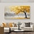 cheap Tree Oil Paintings-3D gold oil painting Hand Painted Canvas gold  Flower Art painting hand painted Abstract Landscape Texture gold tree Oil Painting Tree Planting wall Painting Bedside Painting Bedroom Art Spring decor