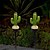cheap Sculpture &amp; Landscape Lights-Solar Cactus Decorative Light Outdoor Garden Courtyard Light Simulation Plant Ground Insertion Light Waterproof Lawn Light 1PC