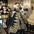 abordables Disfraces históricos y vintage-Gótico Rococó Victoriano Inspirado en la vendimia Medieval Vestidos Ropa de Fiesta Vestido de fiesta de graduación Princesa Shakespeare Mujer Color sólido Vestido de Gala Víspera de Todos los Santos