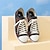 baratos Sapatos de impressão gráfica-Homens Tênis Imprimir sapatos Boêmia Clássico Casual Diário Férias Lona Confortável Antiderrapante Com Cadarço Vermelho Azul