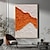 tanie Pejzaże-pomarańczowy teksturowany obraz olejny biały abstrakcyjny obraz na płótnie pomarańczowy gruby sztuka biały minimalistyczny, ręcznie robiony duży abstrakcyjny obraz na płótnie do dekoracji z ramą