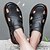 abordables Sandalias de hombre-Hombre Sandalias Retro Zapatos de Paseo Casual Diario Cuero Cómodo Botines / Hasta el Tobillo Mocasín Negro Amarillo Primavera Otoño