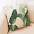 abordables style floral &amp; végétal-Housse de coussin décorative avec plantes vertes, taie d&#039;oreiller carrée douce, pour chambre à coucher, salon, canapé, chaise, 1 pièce