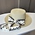 cheap Party Hats-Hats Headwear Acrylic / Cotton Straw Bucket Hat Straw Hat Sun Hat Casual Holiday Elegant Retro With Faux Pearl Ribbons Headpiece Headwear