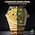 זול שעונים מכאניים-ווינר משולש שלד אוטומטי שעון נירוסטה גברים עסקים מזדמנים לא סדיר משולש מכני שעון יד זהב בסגנון פאנק שעון זכר