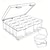 preiswerte Aufbewahrung &amp; Organisation-12-teiliges kleines quadratisches Aufbewahrungsboxen-Set – abnehmbare, transparente Pillendose für Schmuck und Bastelbedarf