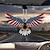 זול פסלים-קישוט תליית רכב דו מימדי אקרילי - עיצוב נשר דגל אמריקאי לקישוט פנים במראה אחורית - עיצוב תליון ייחודי למחזיק מפתחות לרכב שלך
