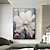 ieftine Picturi Florale/Botanice-pictură în ulei abstractă cu flori albe pictate manual pe pânză pictură florală înflorită pictură manuală artă de perete modernă pictură în ulei cu flori pentru decorul peretelui sufrageriei pictură