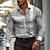 billige Skjorter med trykk for menn-Geometrisk Business Casual Herre Skjorte Virksomhet Avslappet Sommer Vår Skjortekrage Langermet Svart, Blå S, M, L Polyester Skjorte
